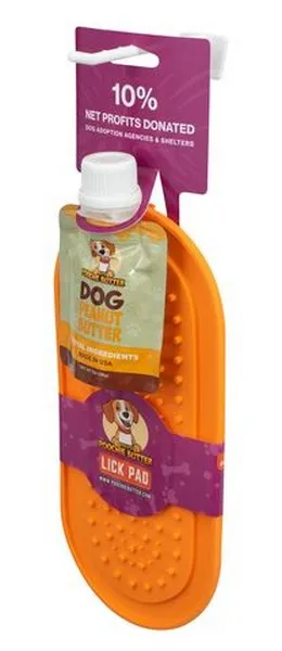 1ea Poochie Butter Lick Pad Oval + 2oz Squeeze Pack - Treats